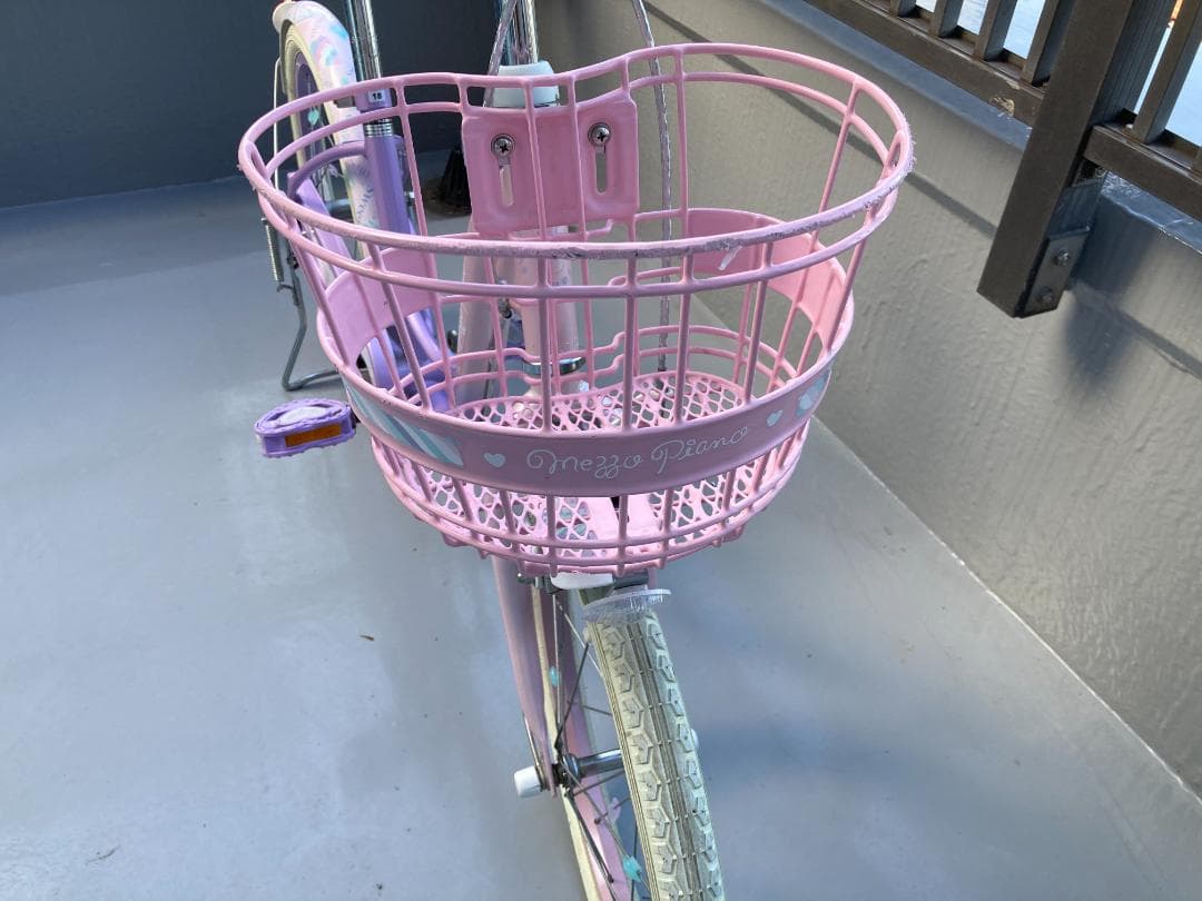 子供用自転車　アサヒサイクルのメゾピアノ 紫色とピンク 18インチ