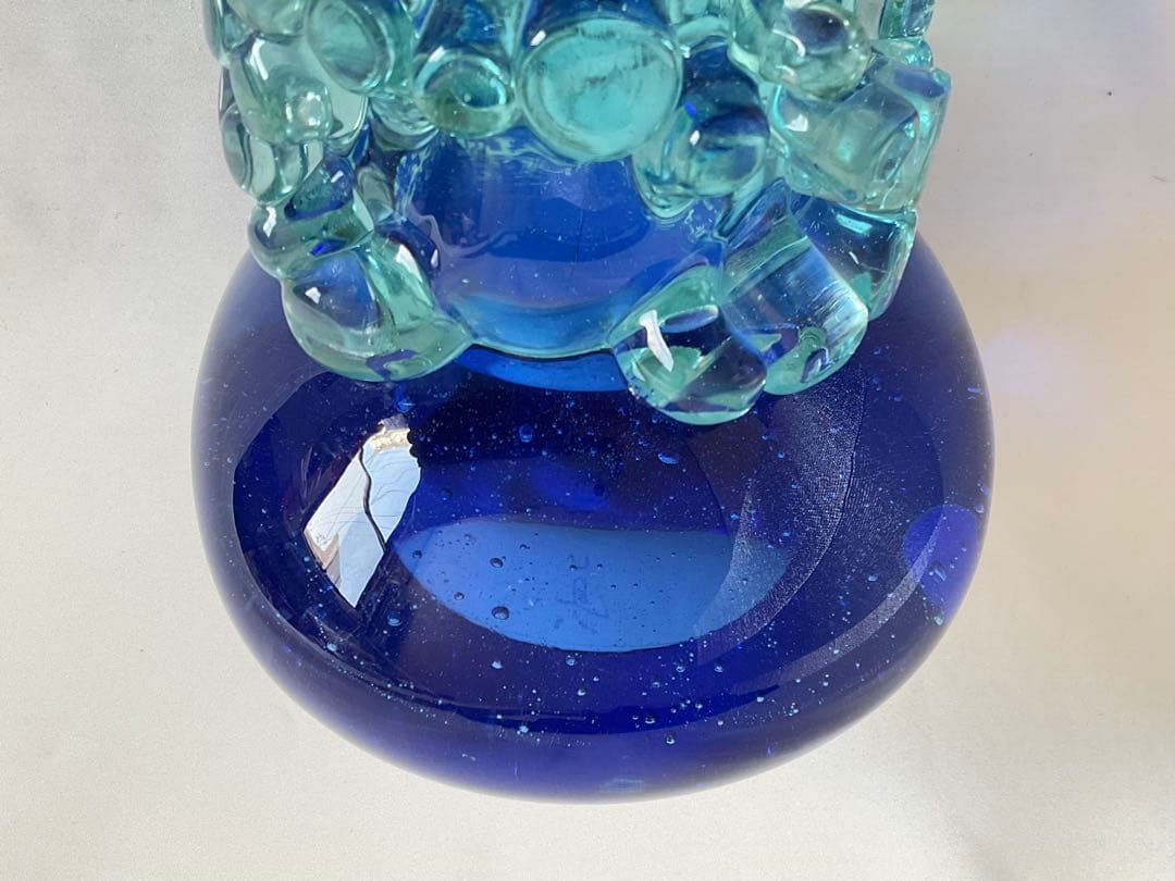 希少特注品！米原眞司 2020年代「光の樹 」台座付モニュメント(花器)