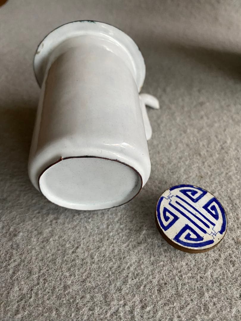 【中国・大明宣徳】美人画／六角酒器・ちろり