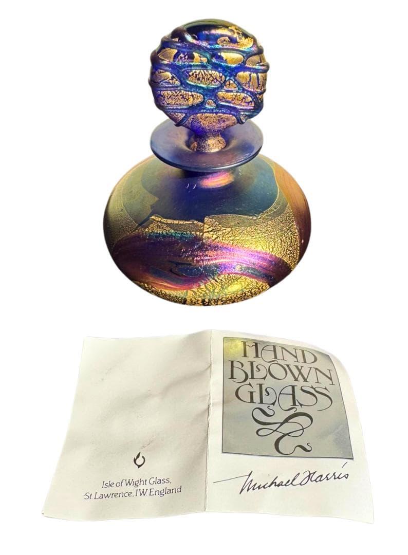 アイル・オブ・ワイトグラス Vintage 金彩吹き パフューム ボトル