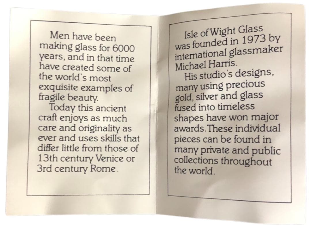 アイル・オブ・ワイトグラス Vintage 金彩吹き パフューム ボトル