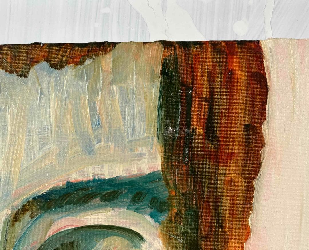 38×46㎝「ビリビリうんちだった」F8・原画・油彩