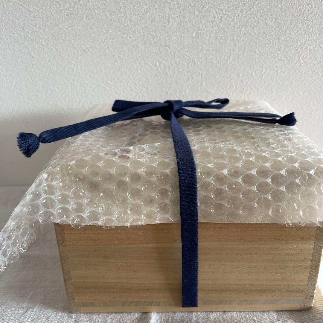 黒田泰蔵さん　白磁鉢　黒田征太郎さんの和紙、桐箱付き