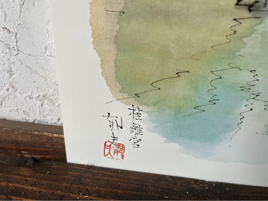 平山邦夫 素描画 平成洛中洛外図 寺 絵