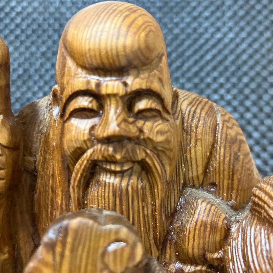 木製 七福神 彫刻 約50cm