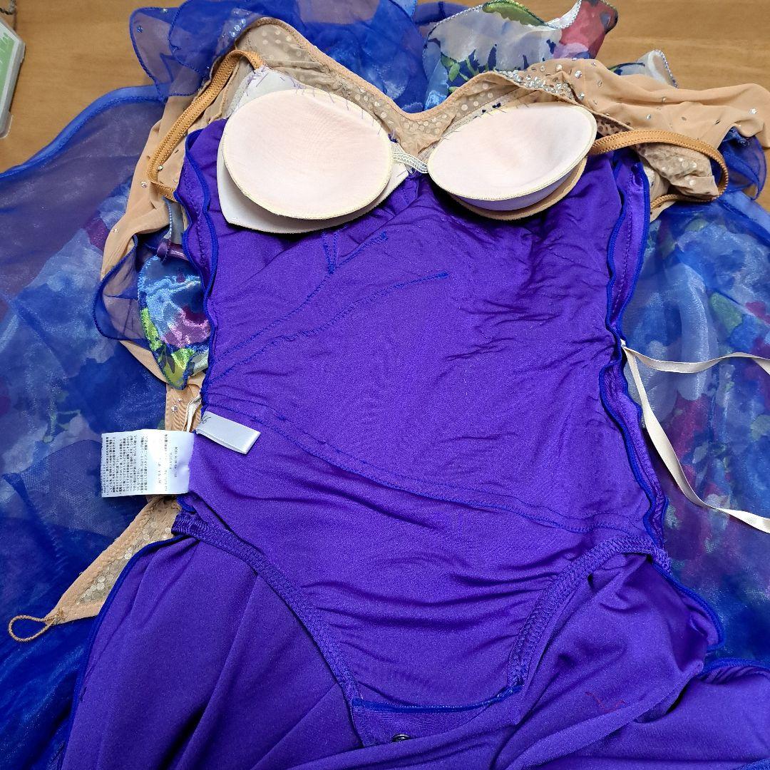 タカダンス　ドレス　ブルー　プリント花柄