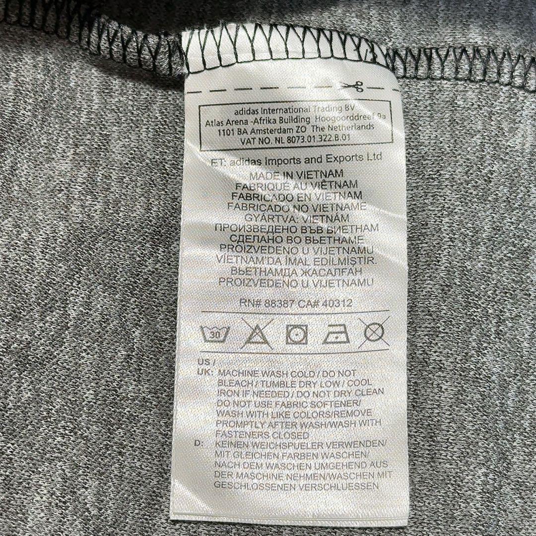 adidas 長袖ウェア 【2XL】 グレー ブラック ハーフジップ ハイネック