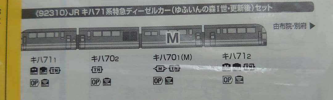 JR キハ71系 ゆふいんの森1世更新後 4両 LED室内灯入 ver.4ロット