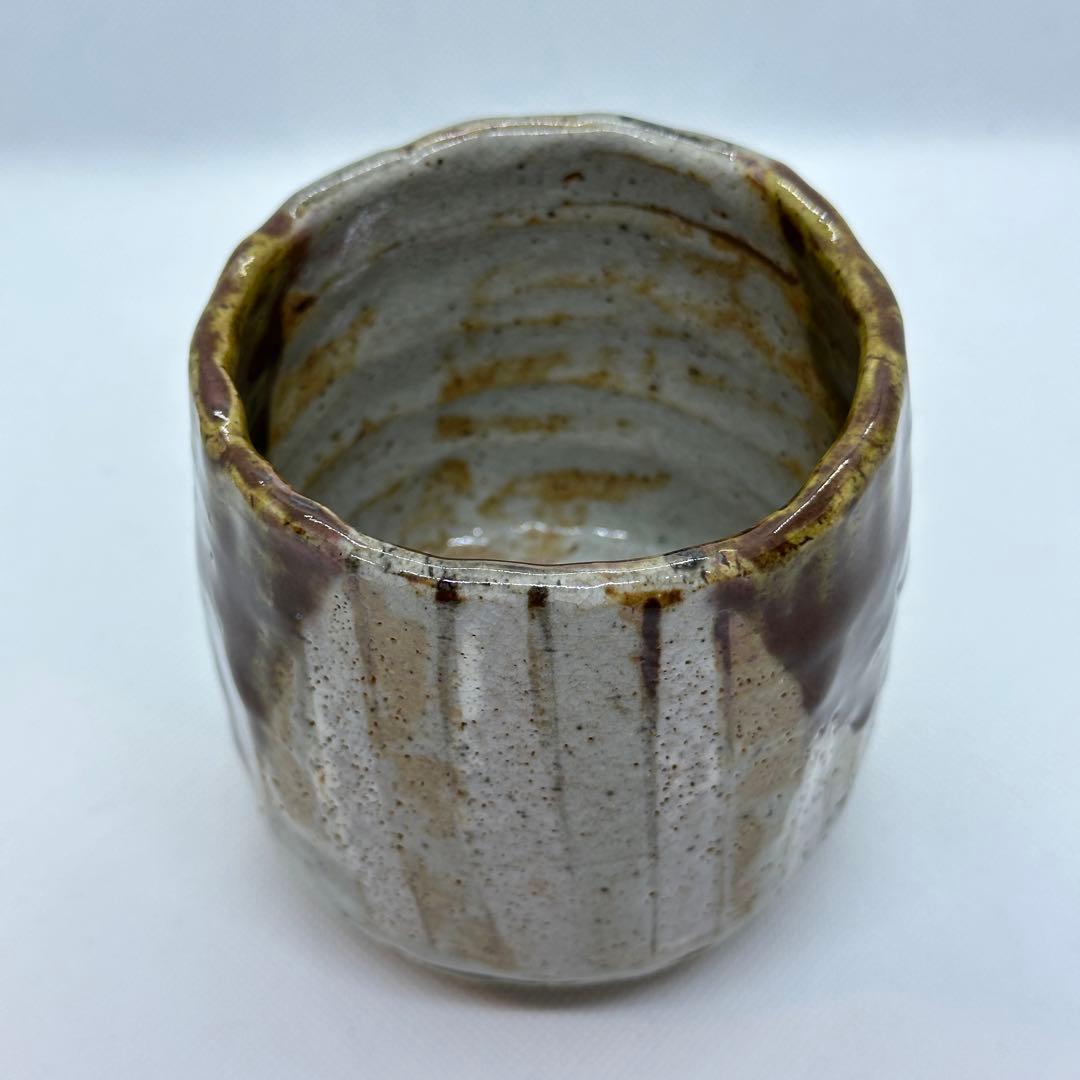 加藤春鼎 織部 茶道具 赤織部 筒 茶碗 共箱