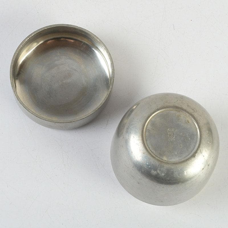 茶道具　本錫製　棗　時代箱　V　9414