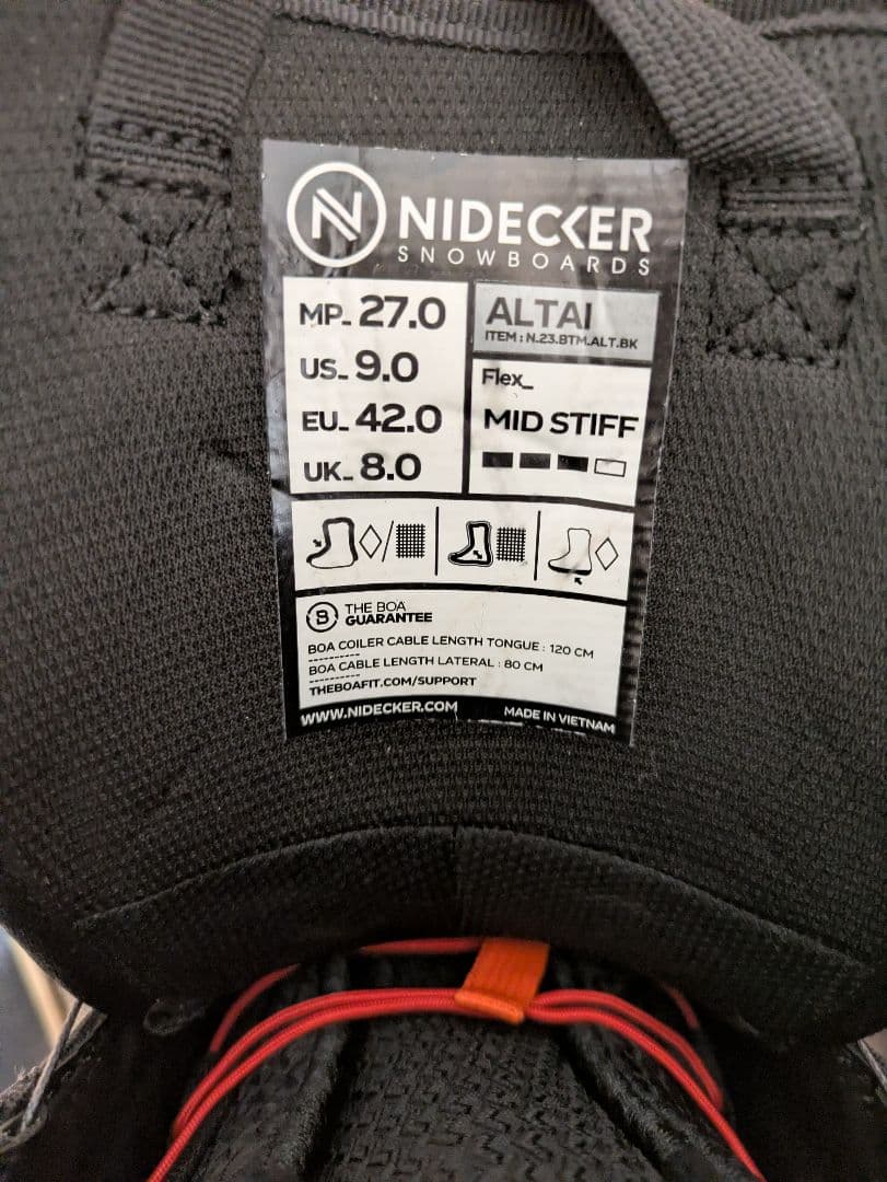 Nidecker Altai 24-25モデル 27cm