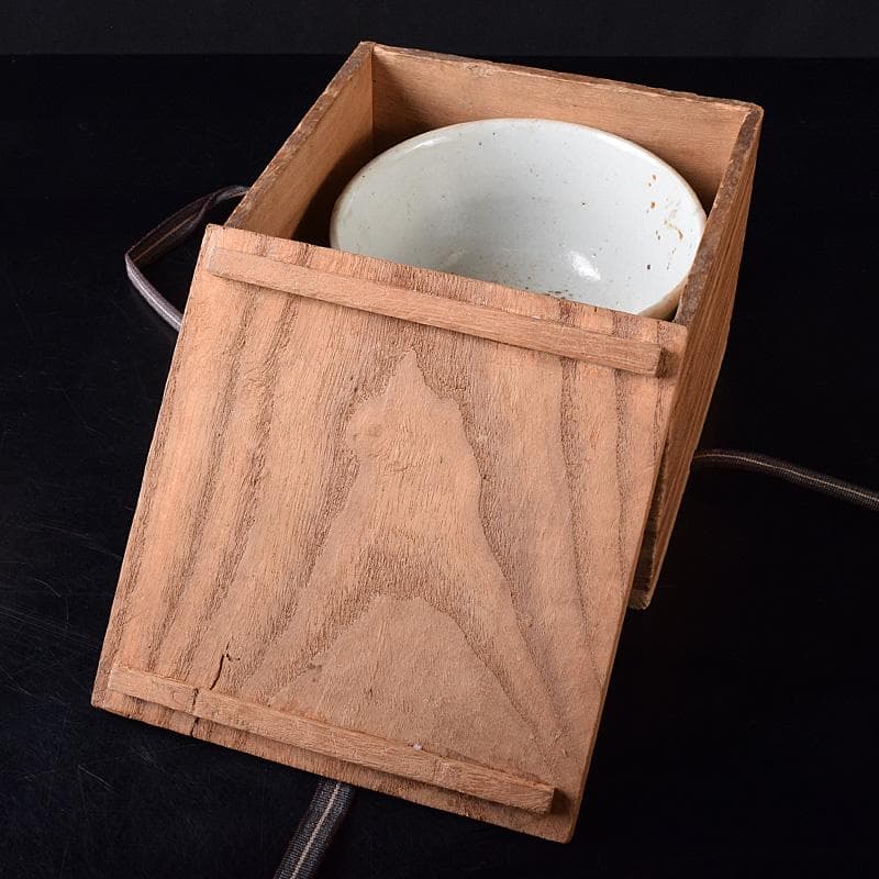 朝鮮美術　李朝　高麗白磁　茶碗　時代箱付　D　R8763